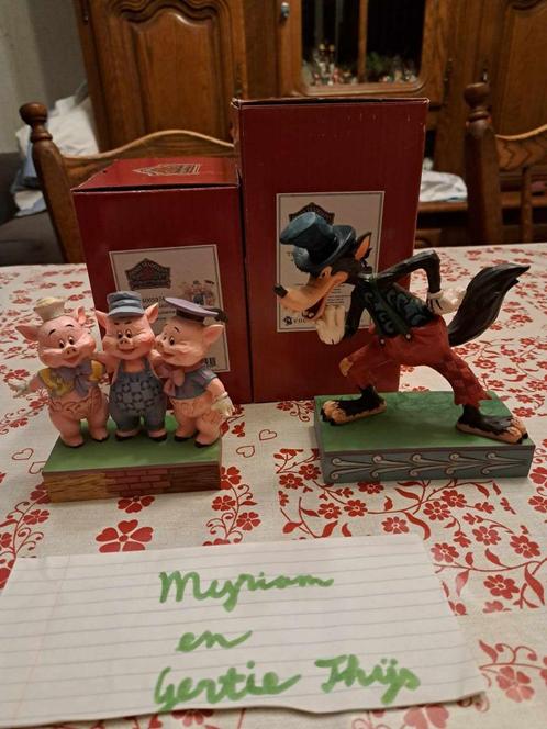 Coffret 3 petits cochons Disney Silly Symphony Traditions Ji, Collections, Disney, Comme neuf, Statue ou Figurine, Autres personnages
