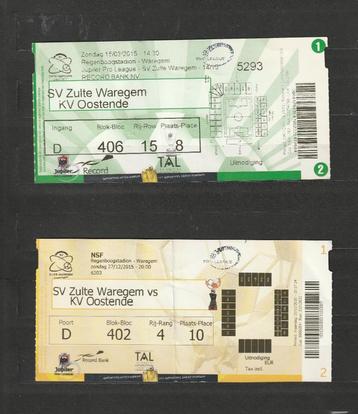 Z. Waregem - KV Oostende : 6 tickets (utilisés) : 2015-2019