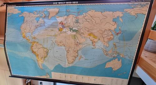 Historische Kaart, de Wereld 1415-1615, Livres, Atlas & Cartes géographiques, Utilisé, Monde, Enlèvement