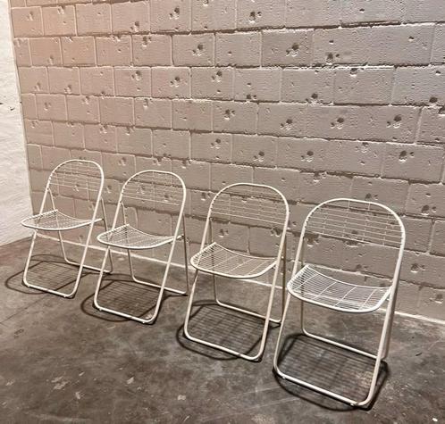 Ensemble de chaises vintage Ikea Aländ années 70, Niels Gamm, Maison & Meubles, Chaises, Comme neuf, Blanc, Enlèvement ou Envoi