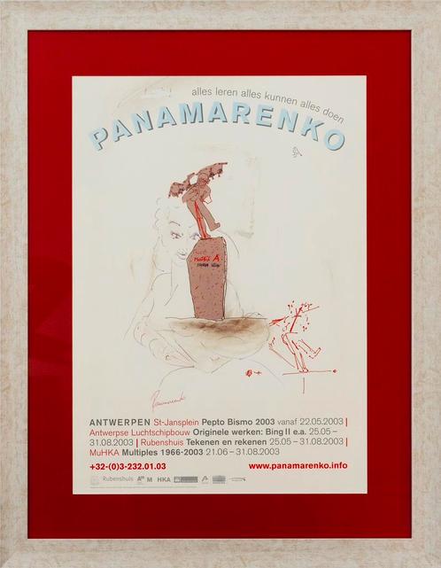 Prachtige Panamarenko handgesigneerd 62,5/80, framed met pp!, Antiquités & Art, Art | Dessins & Photographie, Enlèvement ou Envoi