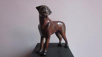 Bronzen sculptuur van een bokserhond, 1950, Ludwig Vierthale
