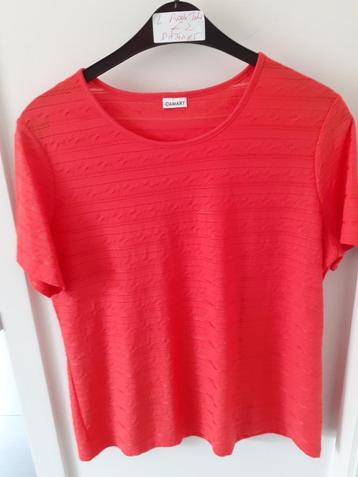 DAMART Rode T-shirt Maat: L Prijs: € 2