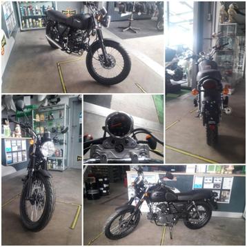 cafe racer hanway raw 50cc mat zwart nieuw