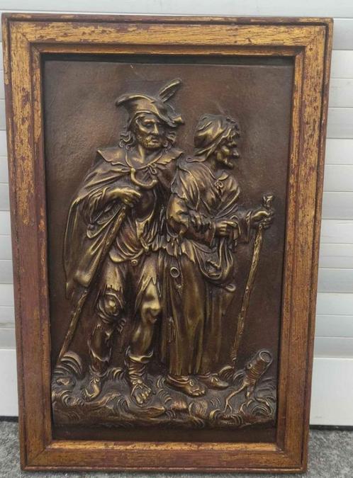 plaque en bronze signe, Antiek en Kunst, Antiek | Brons en Koper, Brons, Ophalen of Verzenden