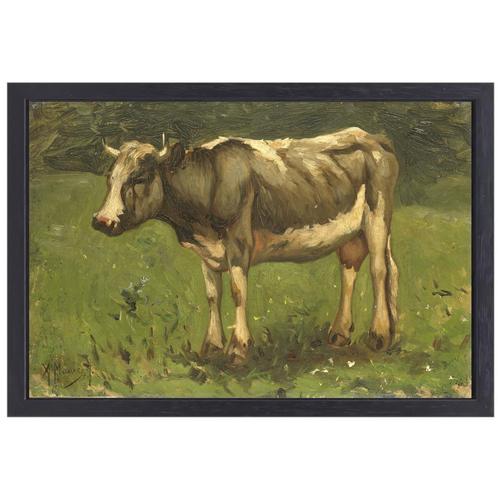 Vache - Toile Anton Mauve + cadre à pâtisserie 70x50cm, Maison & Meubles, Accessoires pour la Maison | Peintures, Dessins & Photos