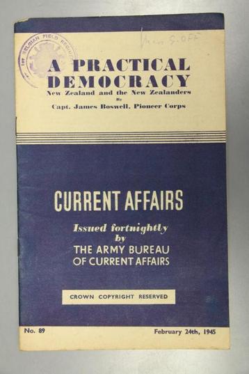 BUREAU DE L'ARMÉE DES AFFAIRES COURANTES 1945 ABCA