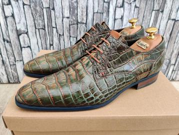 Giorgio groene Croco schoenen voor heren - Maat 44