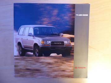 Extra grote USA brochure TOYOTA Land Cruiser, Engels, 1991