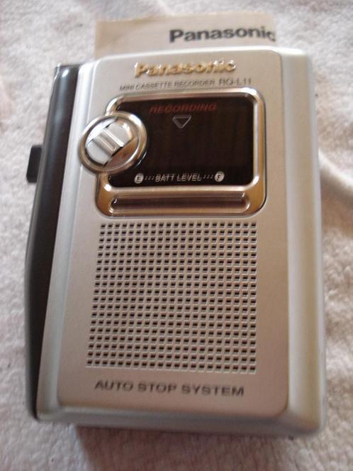 Panasonic mini cassette recorder Type: RQ-L11, Audio, Tv en Foto, Cassettedecks, Enkel, Overige merken, Auto-reverse, Ophalen of Verzenden