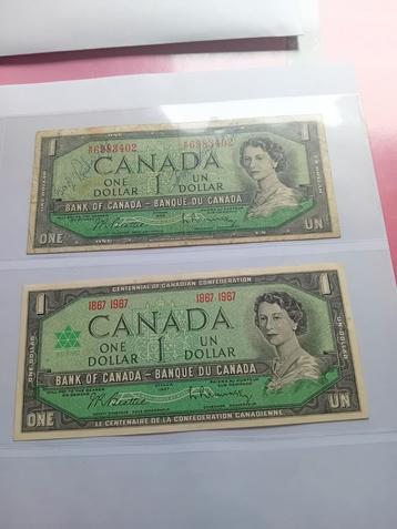 Oude bankbiljetten Canada. 