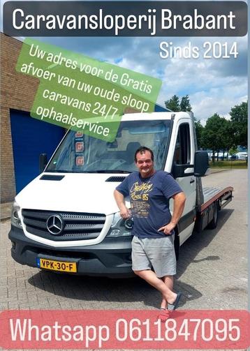 Gratis afvoer van uw oude - sloop caravan 24/7 service 