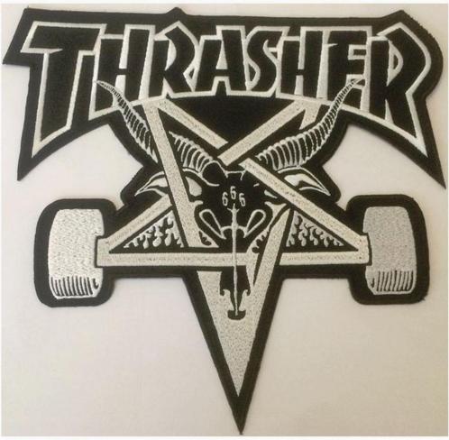 Thrasher stoffen opstrijk patch embleem #1, Collections, Collections Autre, Neuf, Envoi