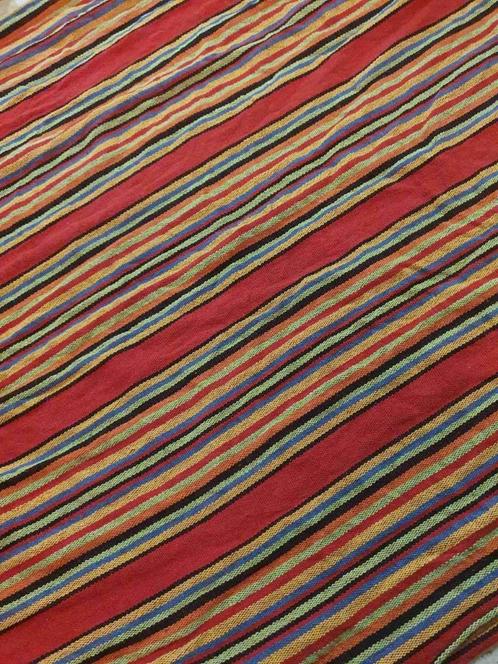 Hangmat gestreept rood met gekleurde strepen 235/96, Maison & Meubles, Accessoires pour la Maison | Plaids & Couvertures, Enlèvement ou Envoi