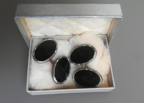 Une paire de boutons de manchette homme, Bijoux, Sacs & Beauté, Boutons de manchette, Utilisé, Argent, Argenté, Enlèvement ou Envoi