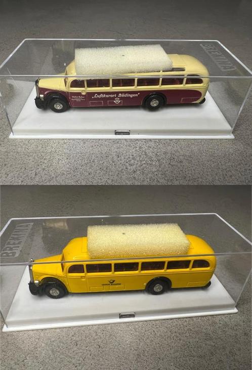 2 autocars Mercedes - Brekina - Mercedes-Benz O 5000 1/87, Hobby & Loisirs créatifs, Voitures miniatures | 1:87, Neuf, Brekina