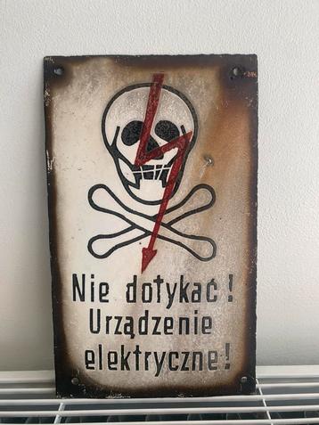 Emaille bord ‘Nie dotykac!’ Polen