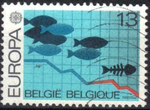 Belgie 1986 - Yvert/OBP 2211 - Europa - Natuur (ST), Timbres & Monnaies, Timbres | Europe | Belgique, Affranchi, Europe, Envoi