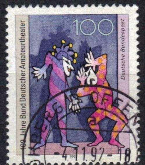 Duitsland Bundespost 1992 - Yvert 1456 - Theaters (ST), Timbres & Monnaies, Timbres | Europe | Allemagne, Affranchi, Envoi