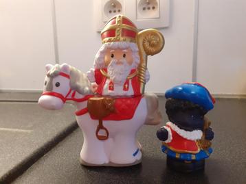Fisher Price Little People Sinterklaas, Zwarte Piet en paard