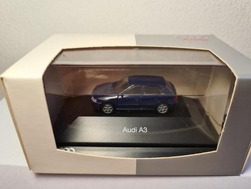 Audi A3 (bleu) - Rietze 1/87, Hobby & Loisirs créatifs, Voitures miniatures | 1:87, Comme neuf, Voiture, Rietze, Envoi