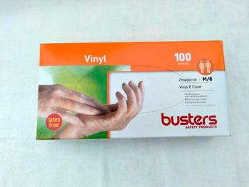 Wegwerphandschoenen Busters Vinyl P Clear  M/8 - 100 stuks