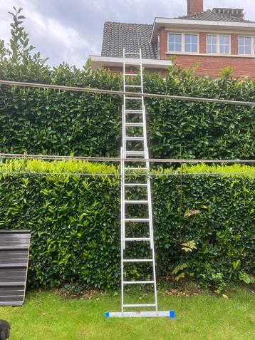 Uitschuifbare ladder 3x9 treden in aluminium