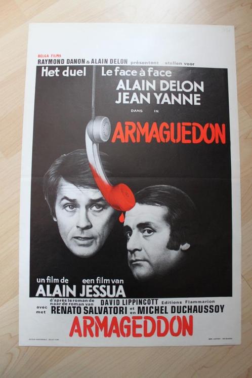 filmaffiche Alain Delon Armaguedon 1977 filmposter, Verzamelen, Posters, Zo goed als nieuw, Film en Tv, A1 t/m A3, Rechthoekig Staand