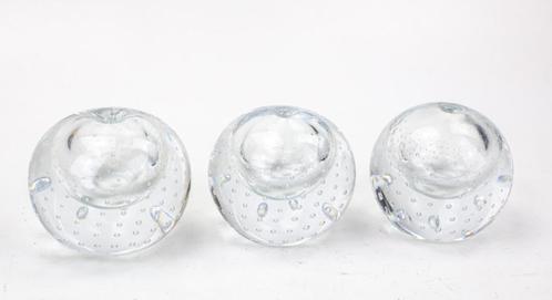 3 prachtige semi-kristallen vazen in de spijkerglas, Maison & Meubles, Accessoires pour la Maison | Vases, Comme neuf, Moins de 50 cm