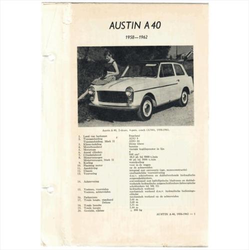 Austin A40 Vraagbaak losbladig 1958-1962 #1 Nederlands, Livres, Autos | Livres, Utilisé, Enlèvement ou Envoi