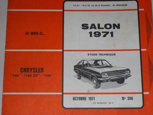 revue technique chrysler 160 180 de 1970-1978, Boeken, Auto's | Boeken, Gelezen, Overige merken, Ophalen of Verzenden