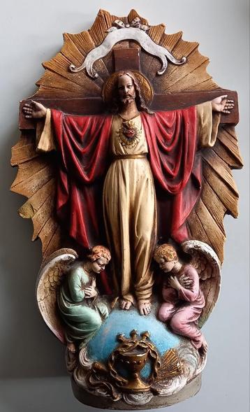 H Parentani - statue religieuse - plâtre - Jésus