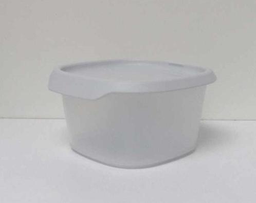 Tupperware « One Touch Fresh » Vierkant - 370 ml - Grijs, Huis en Inrichting, Keuken | Tupperware, Nieuw, Bus of Trommel, Wit