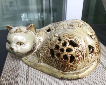 Image : Cat Cat, photophore en porcelaine ✨😻🤗😊💑🎁👌