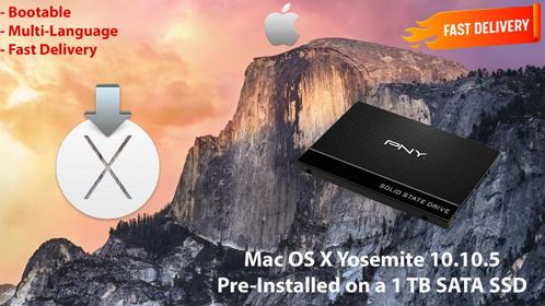 OS X Yosemite 10.10.5 Pré-Installé sur un SSD PNY de 1 To, Informatique & Logiciels, Systèmes d'exploitation, Neuf, MacOS, Envoi