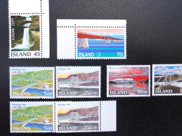 Islande : 8 timbres sur le thème « Ponts » 