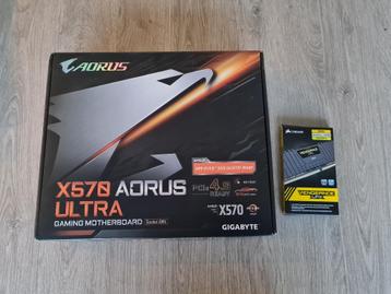 X570 Aorus ultra + 64gb ram DDR4 (2x32gb 3600Mhz)