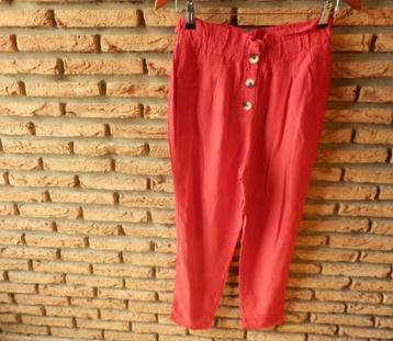 (40) - pantalon femme t.38 rouge - koton -