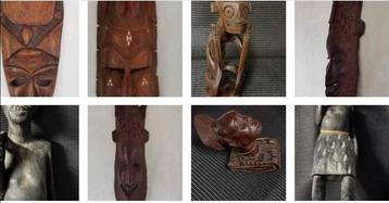 Masques et statuettes africains.