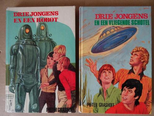 Pieter Grashoff Drie jongens en een vliegende schotel 2x, Livres, Livres pour enfants | Jeunesse | 10 à 12 ans, Comme neuf, Fiction