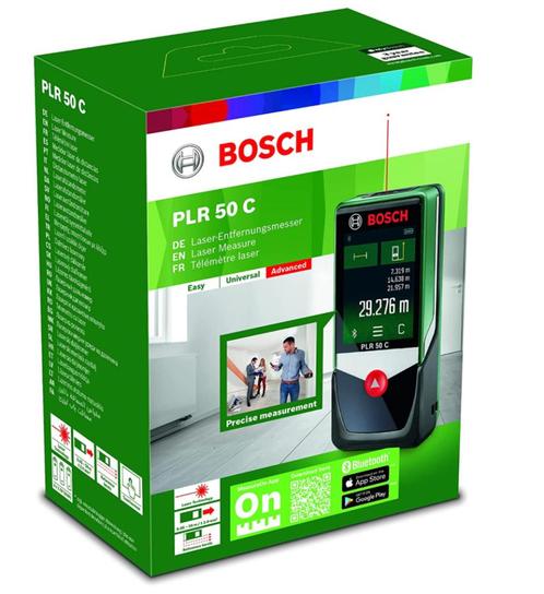 Bosch Vert PLR 50 C Télémètre laser - 50m - 0603672220, Bricolage & Construction, Instruments de mesure, Neuf, Distance, Enlèvement ou Envoi