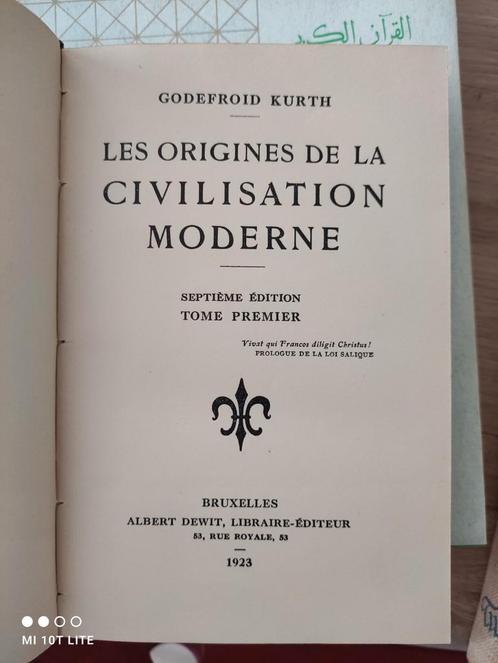Les origines de la civilisation moderne - Kurth - 1923, Livres, Science, Utilisé, Enlèvement