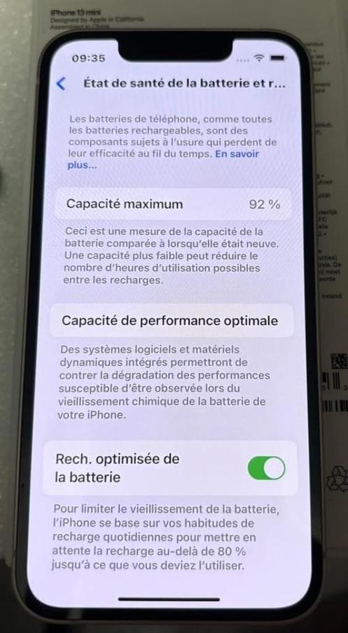 iPhone 13 mini 128 Gb (accessoires) + AirPods 2 générations, Telecommunicatie, Mobiele telefoons | Apple iPhone, Nieuw, 128 GB