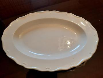 Witte ovale schaal Boch - 34 cm - Vintage