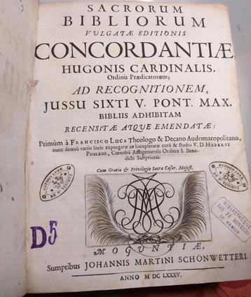 Concordance biblique 1681 en latin 