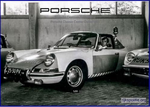 Porsche 911 Urmodell Targa T "Rijkspolitie", Auto's, Porsche, Bedrijf, Benzine, Cabriolet, Handgeschakeld, Wit, Zwart
