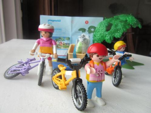Playmobil Mountainbiketocht met bolderwagen set + bouwplan, Kinderen en Baby's, Speelgoed | Playmobil, Zo goed als nieuw, Complete set