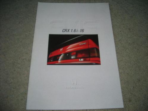Brochure de la Honda CRX 1.6i 16v - 1re génération, Livres, Autos | Brochures & Magazines, Honda, Enlèvement ou Envoi