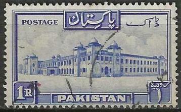 Pakistan 1948 - Yvert 38 - Salimullah Hotel in Dhaka (ST)
