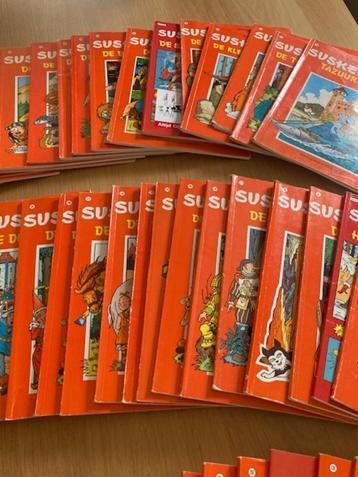 reeks van 70 Suske en Wiske boeken en een collectie boek